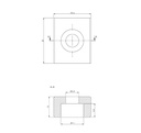 Lang Technik Slot Key for axial alignment of Quick•Point® Round Plate, Item No. 45890, 18×22 mm