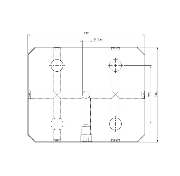 Lang Technik Quick•Point® 96 Plate, rectangular, 192×156×27 mm, without mounting bores 