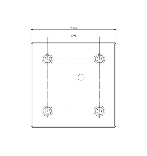 Lang Technik Quick•Point® 96 Support Plate, 156×156×27 mm 