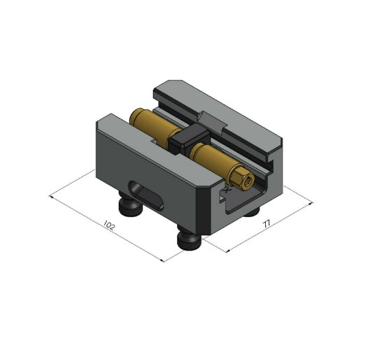Lang Technik Centring Vice 77 Base, jaw width 77mm, length 102mm