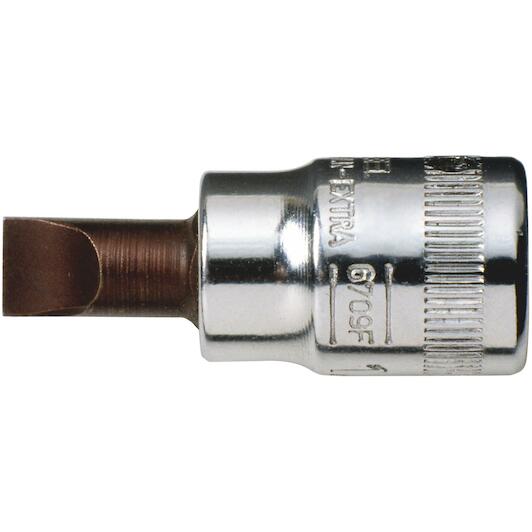 1/4'' kare şaftlı lokma, düz vidalar için