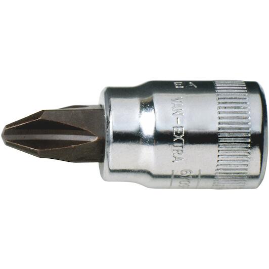 1/4” kare şaft lokma, phillips vidalar için