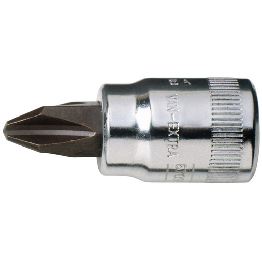 Bahco 1/4” kare şaft lokma, phillips vidalar için