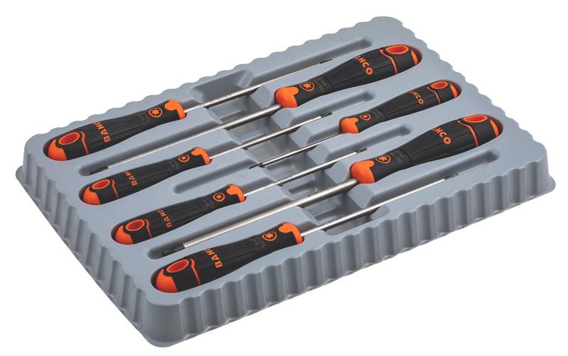 BahcoFit Tornavida seti, 7 parça. Pozidriv ve TORX® vidalar için