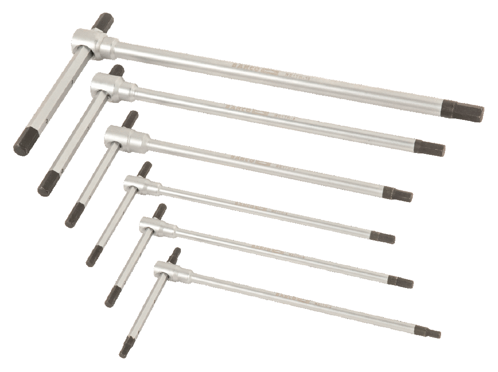Bahco 2,5-3-4-5-6 - 8 mm Allen - Altıgen başlı vidalar için 6'lı T-Kol seti