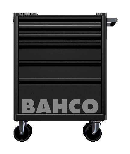 [1472K6BLACK] Bahco E72 takım arabası. 6 Çekmeceli takım arabası, koruyucu özel çekmece tamponlu