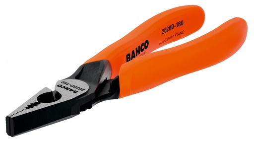 [2628 D-180] Bahco Tek Malzemeden Yapılmış Saplara Sahip Olan Fosfat Kaplamalı Kombine Penseler (180 mm)