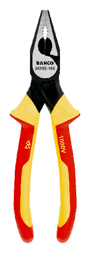 [2628 S-180] Yalıtımlı Çift Bileşenli Saplara Sahip Olan Fosfat Kaplamalı ERGO™ Kombine Penseler (180 mm)