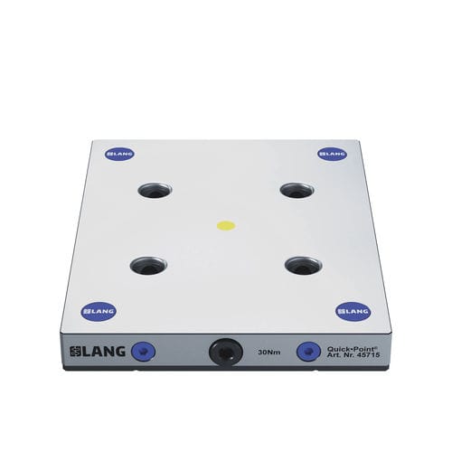 [45715] Lang Technik Quick•Point® 96 extended Grid Plate, 246×192×27 mm, with mounting bores for 100 mm t-slot distance 