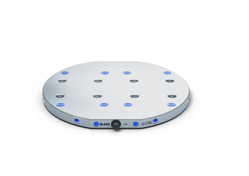 [45964] Lang Technik Quick•Point® 96, 2-fold Grid Plate, round, Ø 384×27 mm, w/ mounting bores for 100 mm t-slot distance 