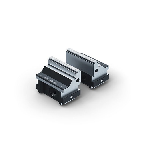 [48125-7722 ] Spare Jaws without serration, for Makro•Grip® 5-Axis Vise 125, Jaw Width 77 mm