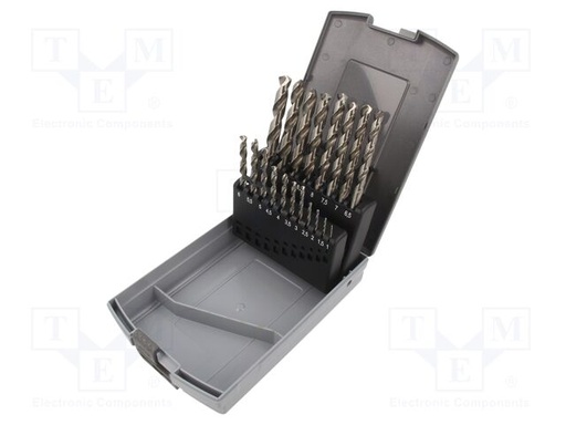 [4513-SET-19] Metal için HSS-G Matkap Seti - 19 adet