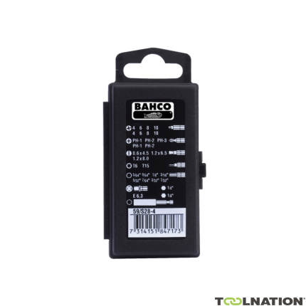 [59/S28-4] Standart Tornavida Bit Seti ve Lokma ve 1/4” Lokma Adaptörü - 28 adet. düz, PHILIPS® PH, Torx®, Altıgen, Tri-wing ve Tork - seti