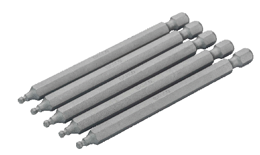 [59S/H6BALL-2P] Standart Tornavida Bits Altıgen Yuvarlak Başlı Metrik - 89 mm