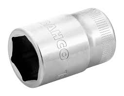 [7800SM-16] Bahco Standart lokma, 1/2" kare şaft. Altıgen profil, metrik ölçü