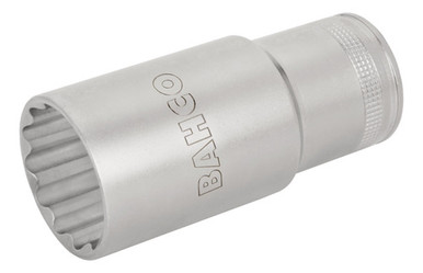 [7805DM-27] Uzun lokma, 1/2” kare şaft. Çift altıgen profil, metrik ölçü