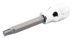 [7809TORX-T50-120] 1/2" kare şaft uzun lokma, T50 TORX® vida için, 120 mm