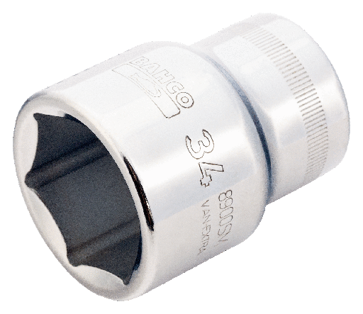 [8900SM-30] Standart uzun lokma,3/4'' kare şaft. Altıgen profil, metrik