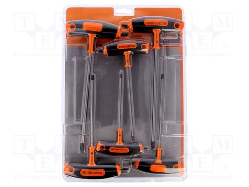 [903T-2] Bahco TORX® T-saplı set: 6 parça. T-10, T-15, T-20, T-25, T-30, T-40