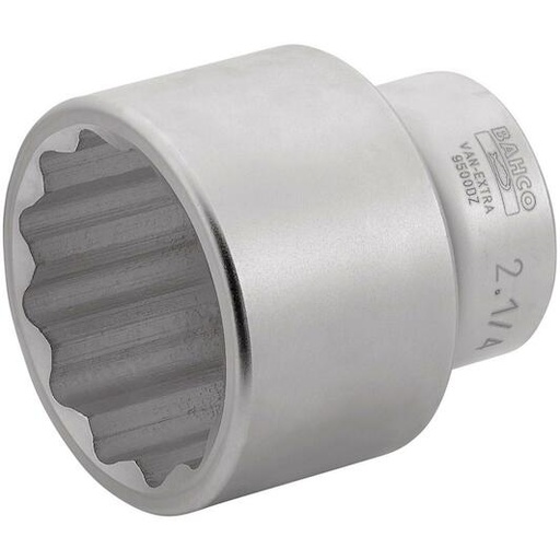 [9500DZ-2.15/16] Bahco Standart Uzunlukta Kare Uçlu  Lokma, 1". 2-15/16", 12 nokta Dinamik Döndürme Profili.