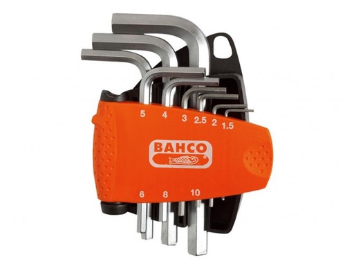 [BE-9878] Bahco Altıgen allen set,nikel, 9 parça
