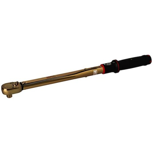 [NS041-16-200] Bahco Alüminyum Bronzdan Gösterge Ölçülü ve Sabit Cırcır Başlıklı Mekanik Ayarlanabilir Ölçekli Kıvılcım Çıkarmaz Tork Anahtarı,16 N.m-200 N.m