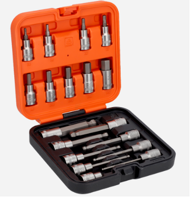[S18HEX] Bahco Altıgen Uçlu 1/2 inç Lokma Seti - 18 Adet
